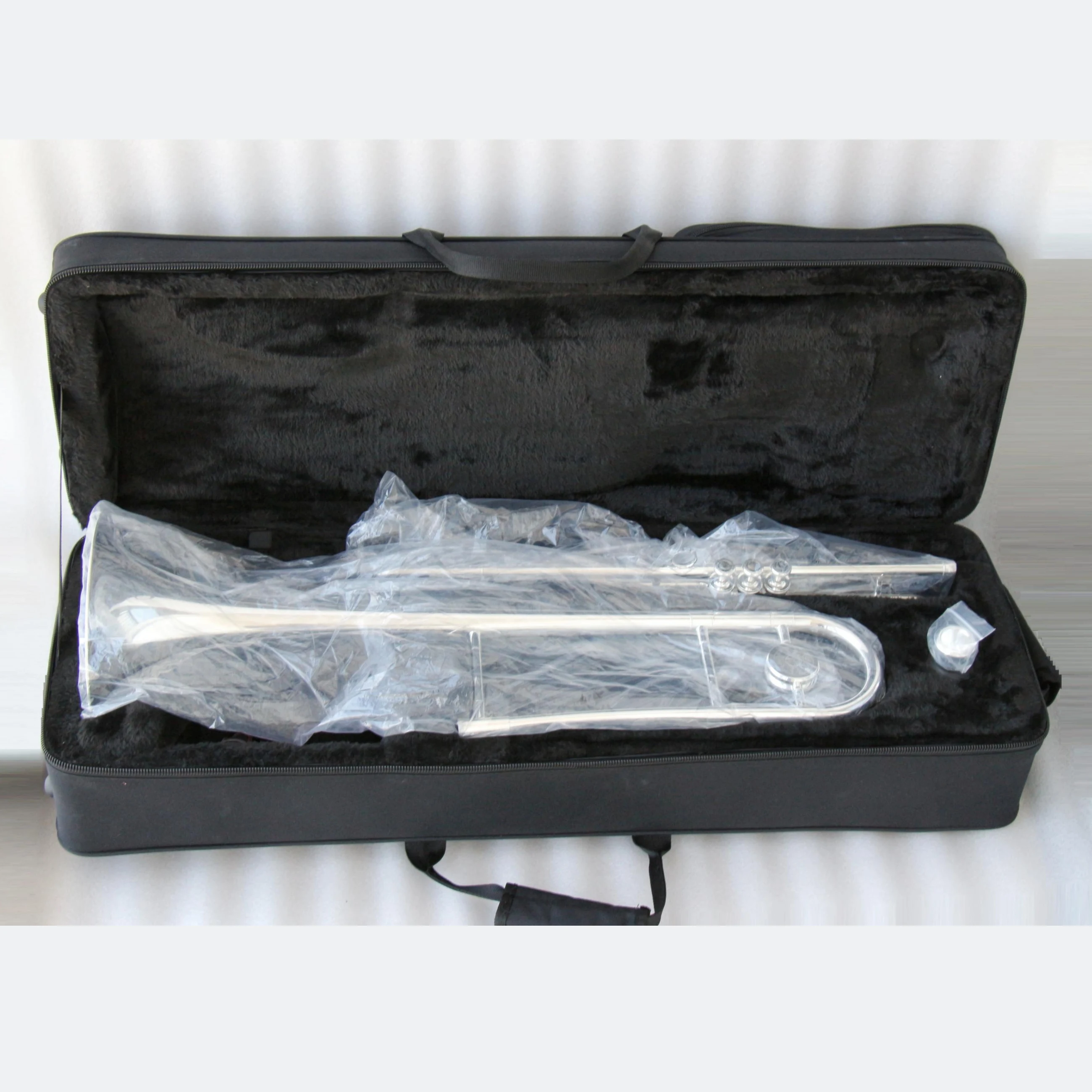 Factory Model FTB-450S C Tone Silver Cupronickel Slides Professional Trombone Musical Instrument Stainless Steel Valves OEM