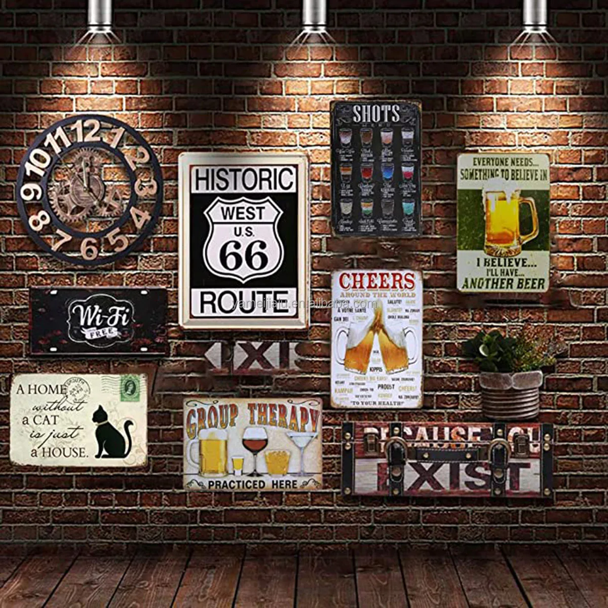 Interior Metal Posters Printing Wall Pictures Wall Art Living Room Wall Decor Funny Metal Signs Retro Vintage Tin Sign