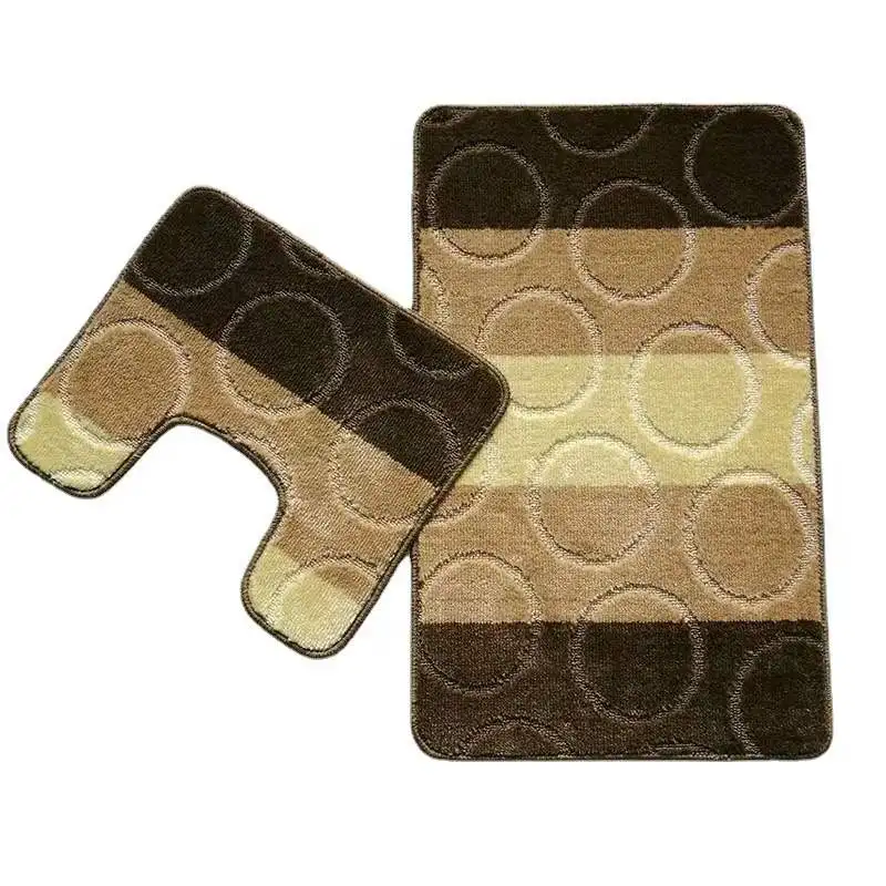 2 piece bath mat set washable PP anti-slip bath rugs absorbent floor mat toilet bathroom set matching floor mats for bathroom