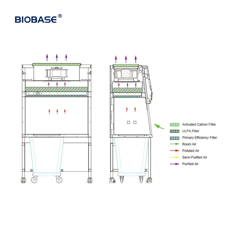 biobase High-Quality Animal Litter Workstation DDW-1100 with Pollutant-Free Air Protection for Lab Animal Treatment