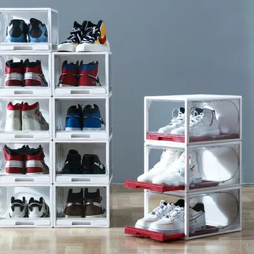 Drawer Type Shoe Box Storage Containers Slide Out