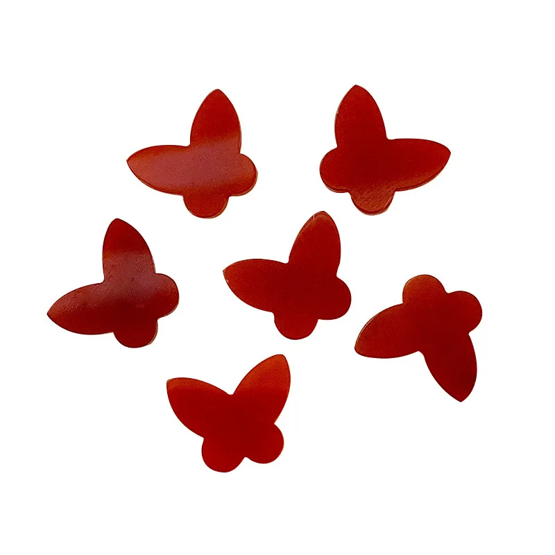 Wholesale Price Natural White MOP Double Flat Back Red Agate Butterfly Shaped M.O.P. for Jewelry