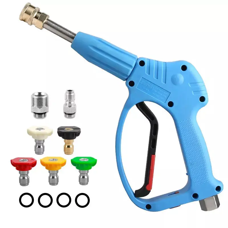 4350 Psi 300 Bar G3/8 High Pressure Car Wash Brass Stainless Steel Plastic Water Nozzle Spray Gun