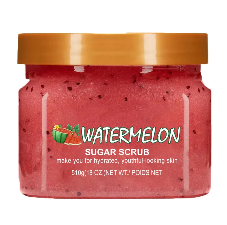 OEM ODM Private Label Watermelon Natural Exfoliating Whitening Body Scrub Organic Fruit Body Scrub