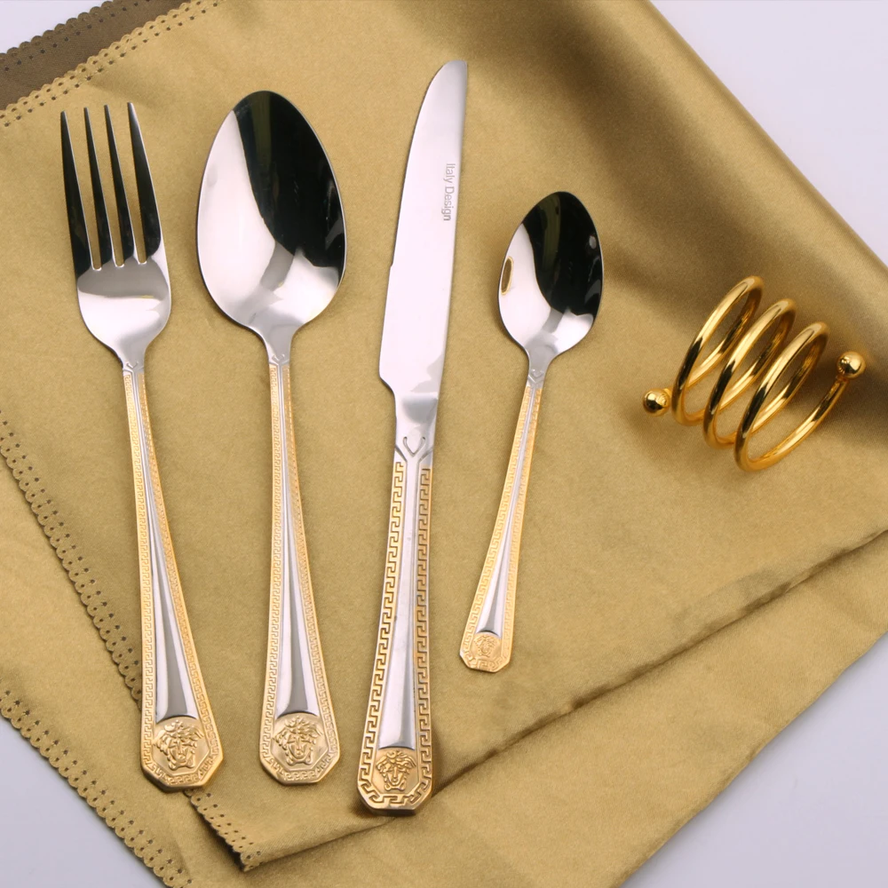 72 pcs gottinghen cutlery set gold plated flatware in wooden case 2 layers
