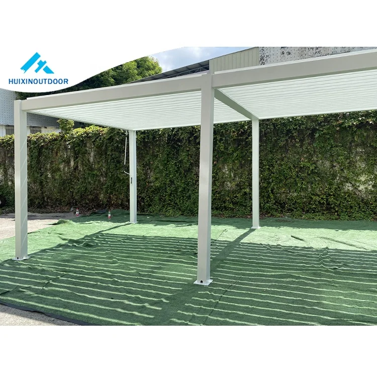 Roof Gazebo Aluminum Gazebo Best Price Metal Wholesale Metal Waterproof Electric Aluminum Pergola 10Year