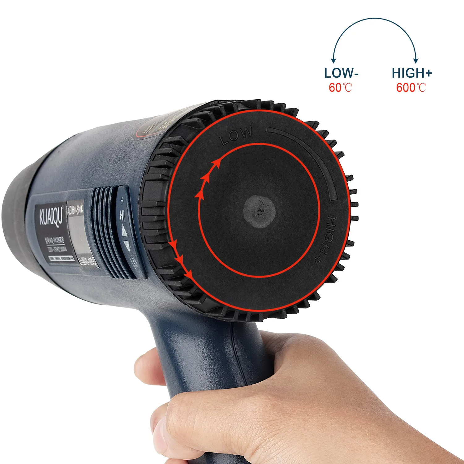 KQ881 60~600 1800W Digital LCD Display Portable Electric Heater Mobile Repairing Hot Air Soldering Gun With 7