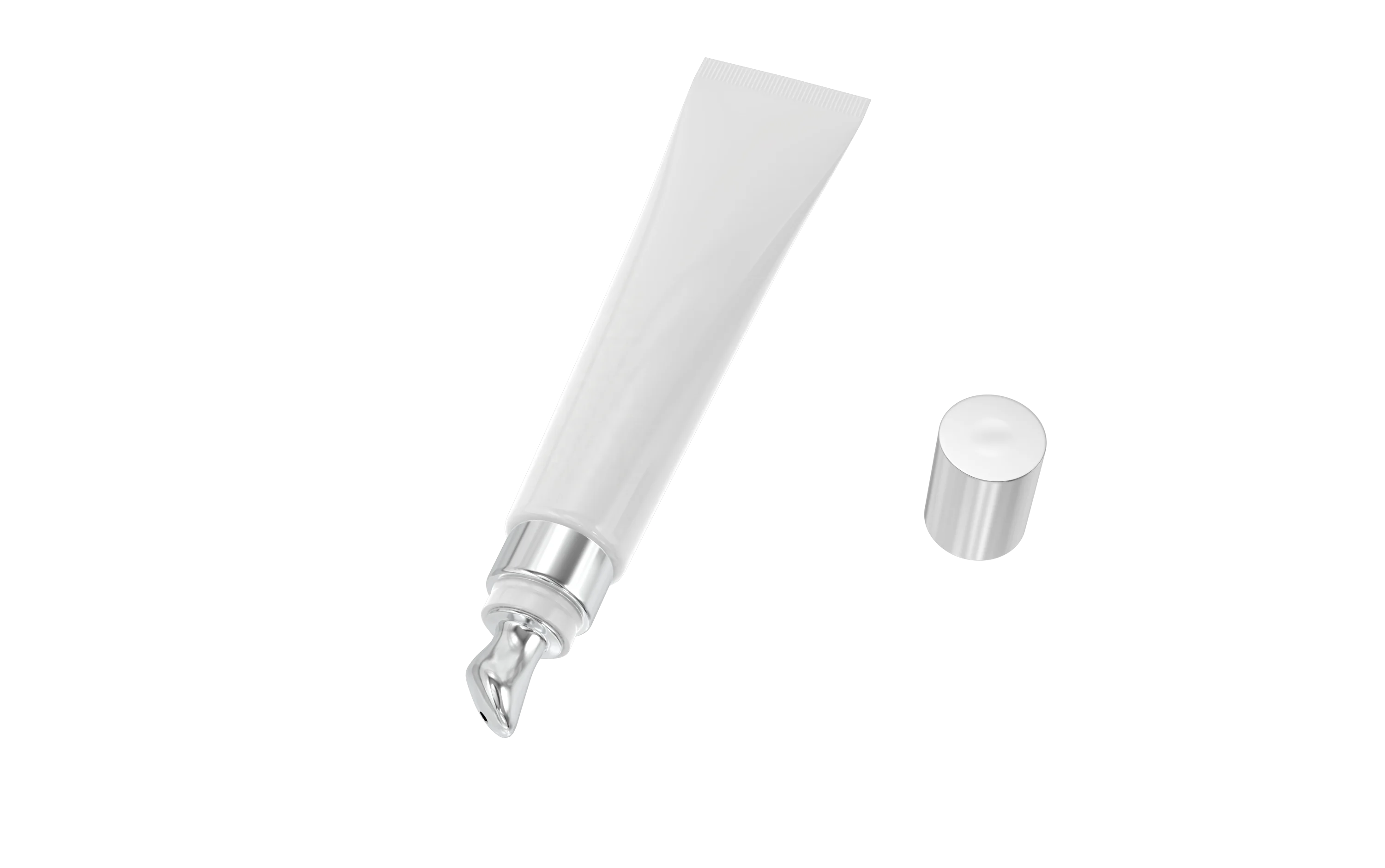 15ml metal applicator empty Eye Cream cosmetic PE lip gloss soft plastic tubes with metal zinc applicator 19mm squeeze container