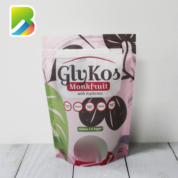 Easy-tear Plastic With Zipper 50g Chips Danish Butter Cookies Custom Printed Snack Food Coconut Macaroons Packaging Bag