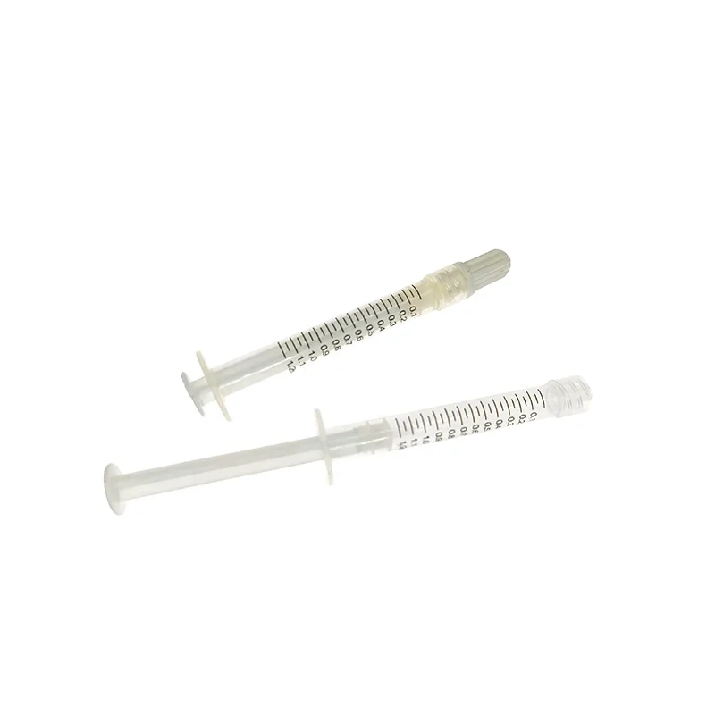Factory Price Safe Material Disposable Dental Plastic Material 1.2cc Luer lock irrigation syringe with printed graduation