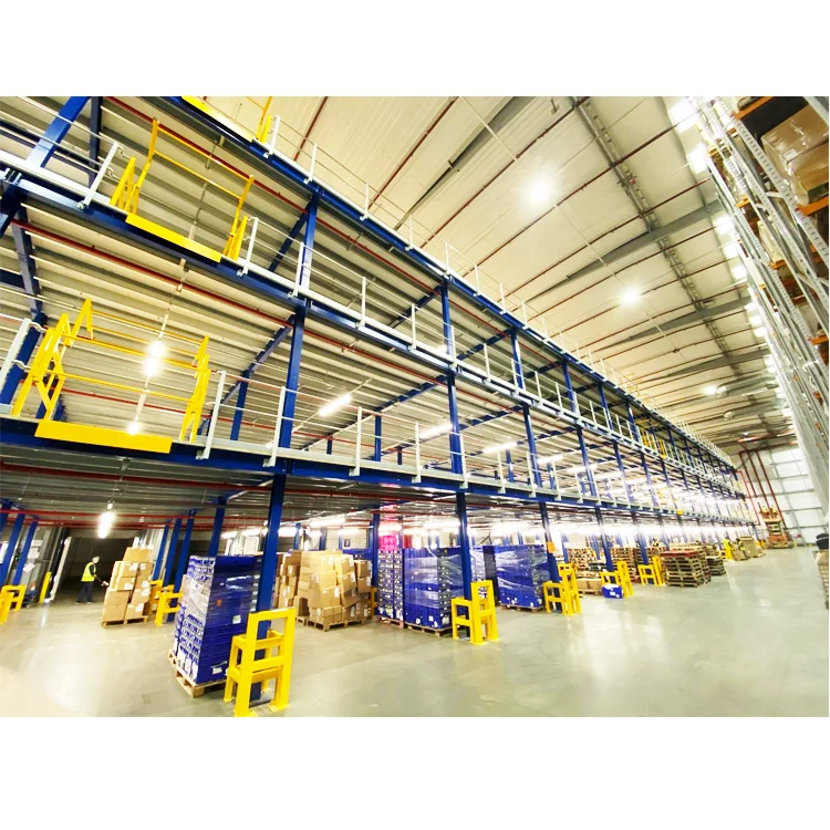 
Warehouse Storage Steel Board or Wooden Board Mezzanine-Floor Mezzanine Platform 