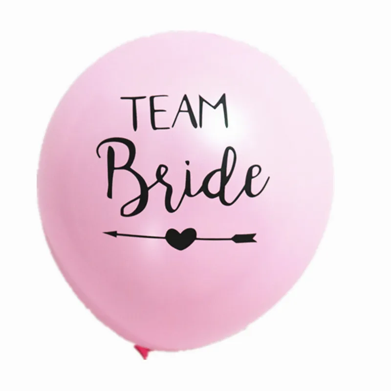 
New design 10inches in stock 2G 10pcs set team bride printed Bachelor party decoration latex balloon 