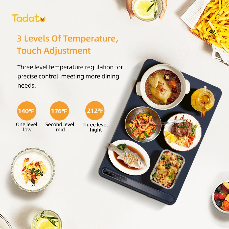 Silicone Folding Electric Warming Tray Food Heating Pad Food Warmer Mat Food Warming Mat for Buffets & Parties