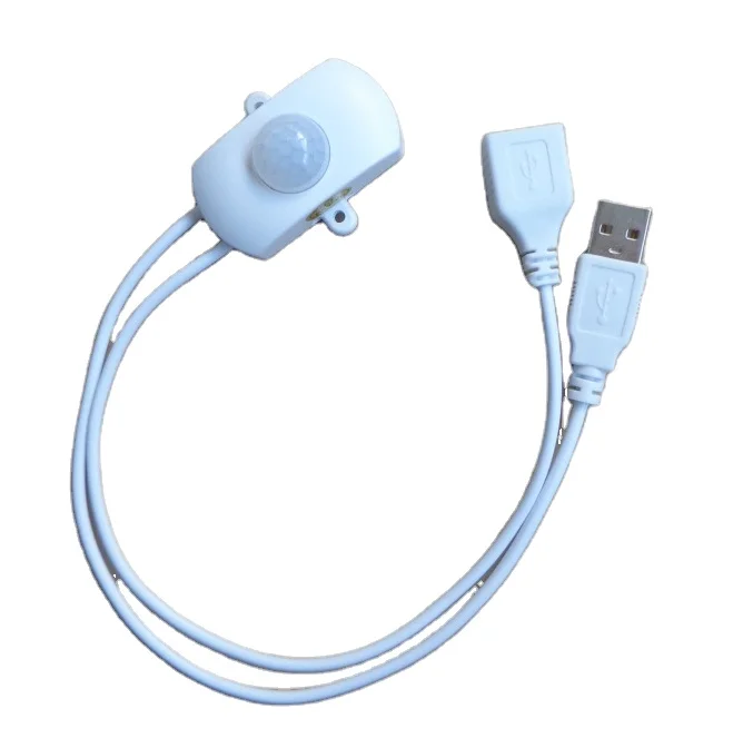 5V 12V 24V PIR movement motion sensor switch led strip light switch with USB port 5A