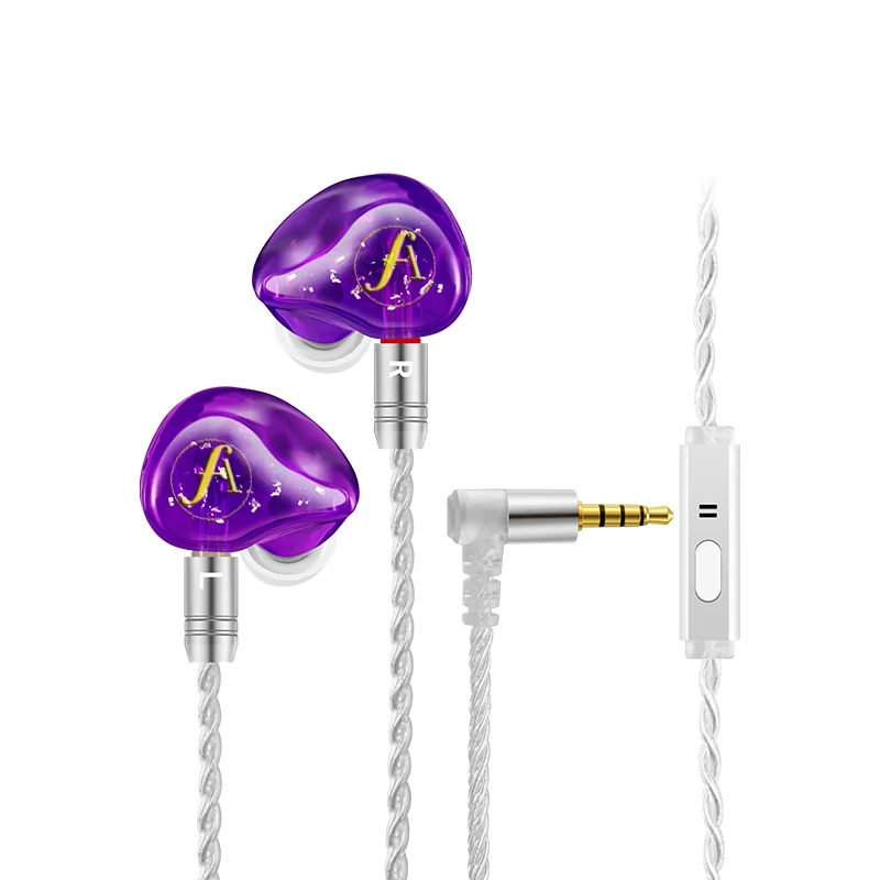 HiFi Deep Bass wired In Ear Earphone for DJ Sports Running Hybrid earphone 1DD+1BA Gaming headphone