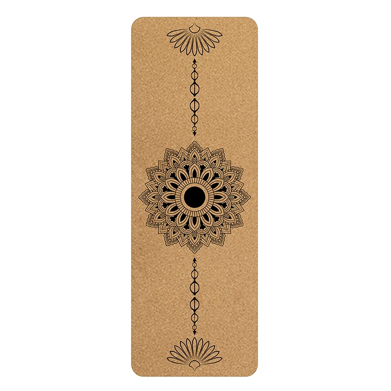 Customized extra wide cork yoga mat  5mm 6mm Natural Thick Eco Friendly Cork Yoga Mats With Position