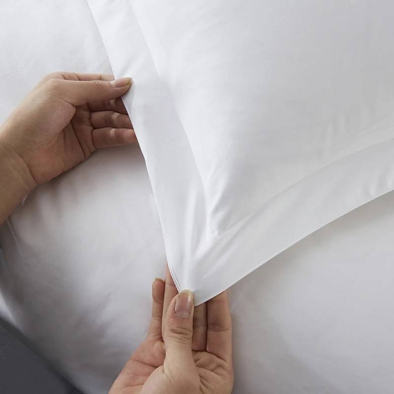 Wholesale Weave White Plain Bed Linen OEM Accepted 100% Cotton hotel bedding egyptian cotton high thread count