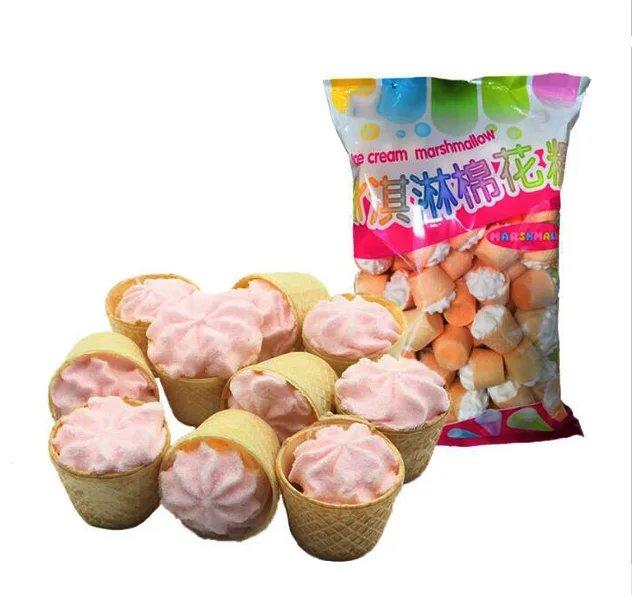 Поставщик хлопковых конфет оптовая продажа халяльный сладкий Вкусный Мороженое в форме зефира