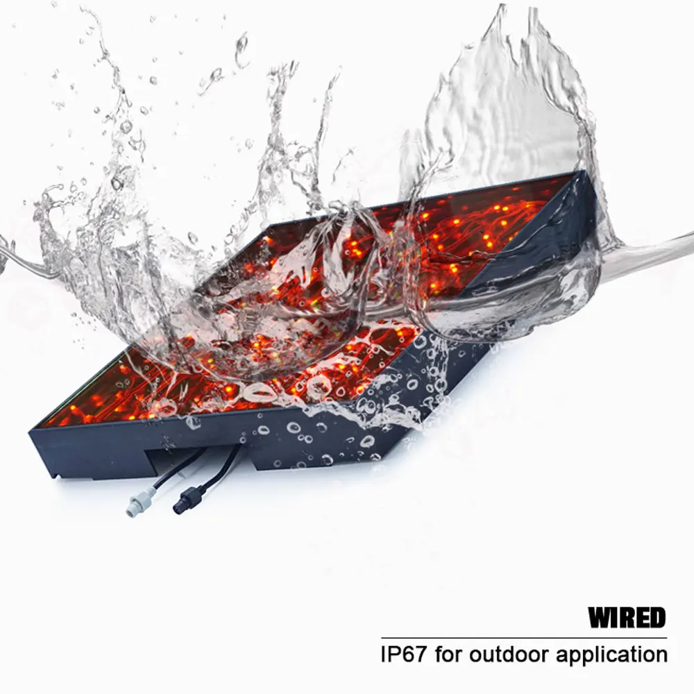 Уличный центральный программируемый зеркальный светодиодный танцевальный пол