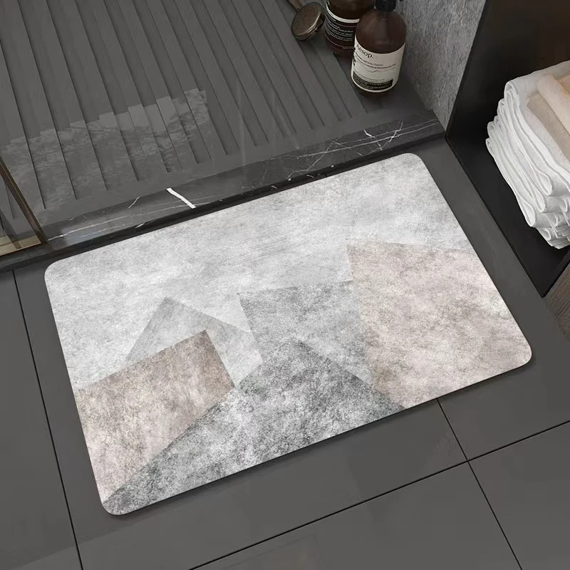 Eco-friendly Bath Mat Super  Water Absorbing Anti-slip  Bathroom Rug rubber door mat