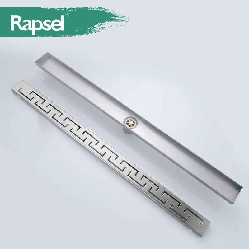 Insert Floor Shower Drain SUS 304 Stainless Steel Long Linear Shower Grate Floor Drain For Bathroom