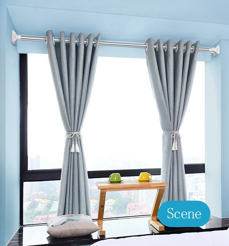 
Telescopic Adjustable Shower Curtain Rod Hot Sale Straight Shower Curtain Poles for Bathroom Hotelhome Pillar Stainless Steel 