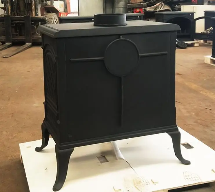 Hot Seller Large Cast Iron Stove Good Efficiency Indoor Wood Burning Stove Matt black Fireplace