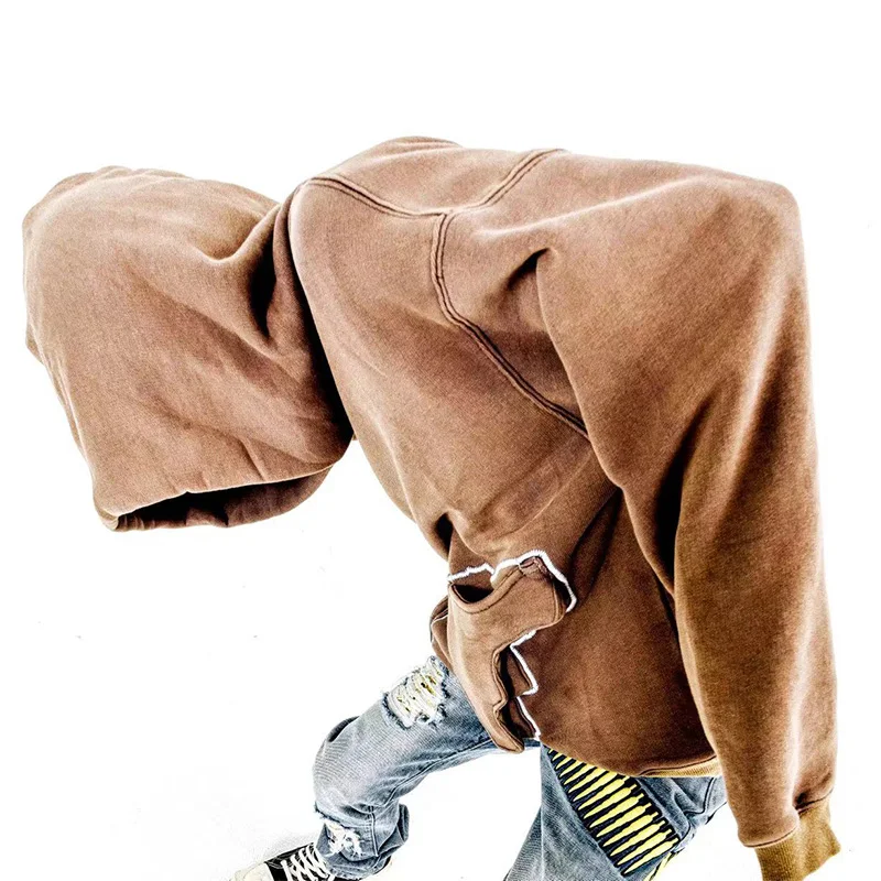 Wholesale custom logo OEM high quality embiordery multi pocket hoodies sweatshirt street wear