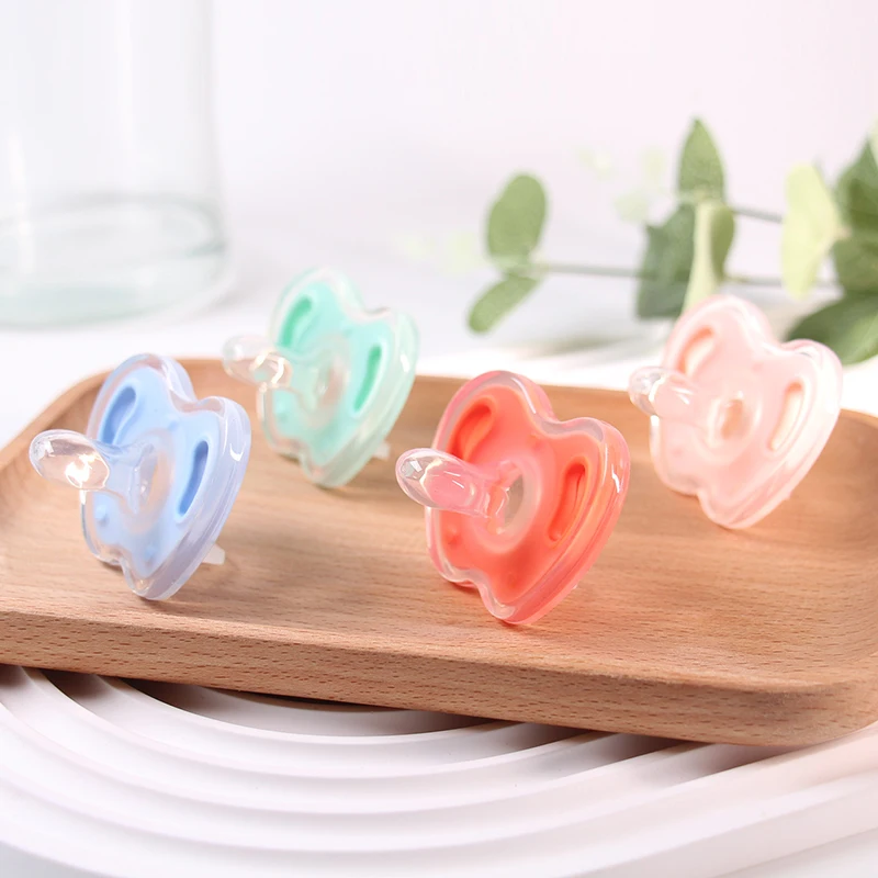 Factory wholesale New Design food grade Infant Soft Teething Soother cute Silicone Baby Pacifier BPA Free