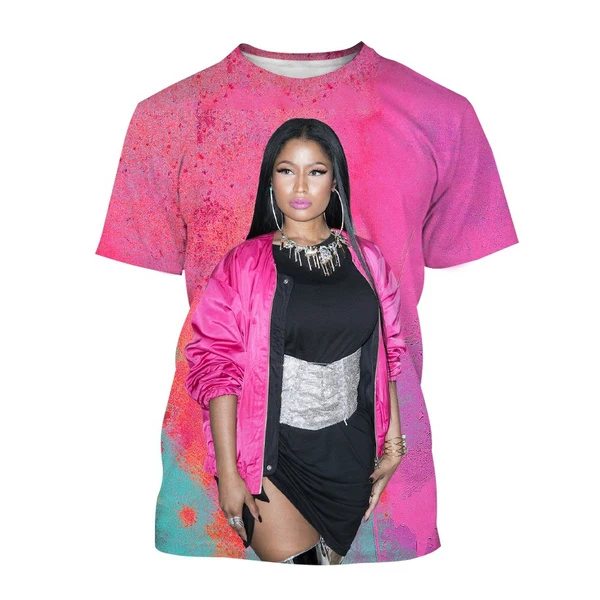 New Sexy Summer Singer Nicki Minaj Printed For Fashion Casual 3D Printing Shirt From Men Women Crew Neck Tops T-Shirts