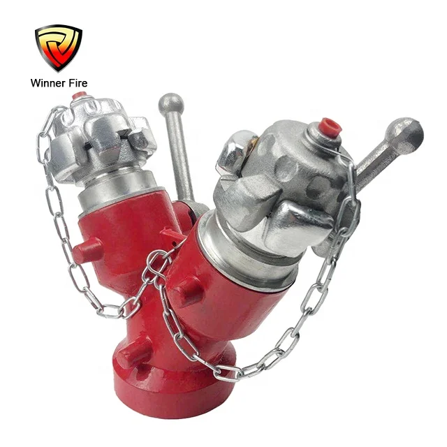 DN45 Siamese Fork Fire Fighting Aluminum Water Divider