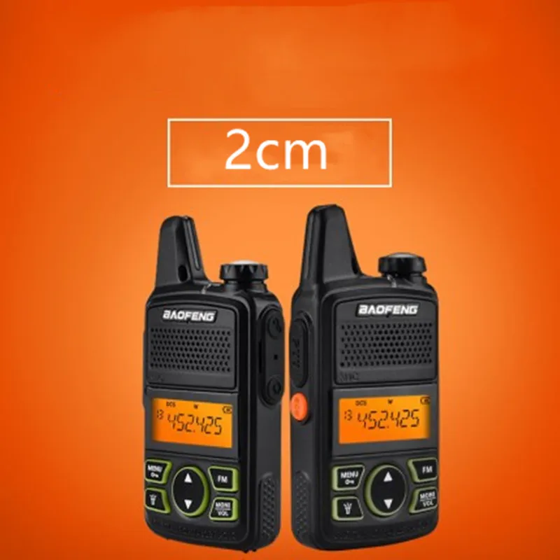 Portable FM radio receiver mini radio rechargeable baofeng walkie talkie with LED flashlight