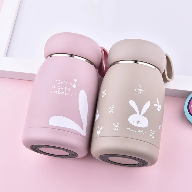 Stainless steel thermos vacuum flask for car travel drinking water bottle mini cute hot water cup