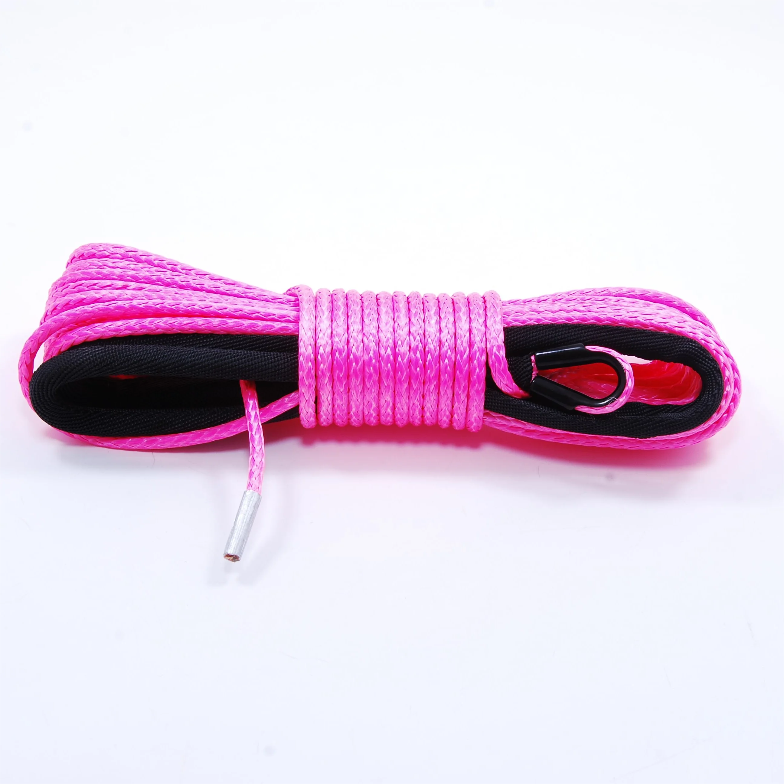 High Quality Strength 1/4 Inch UHMWPE Fiber Braided Manual Towing  Synthetic Winch Rope