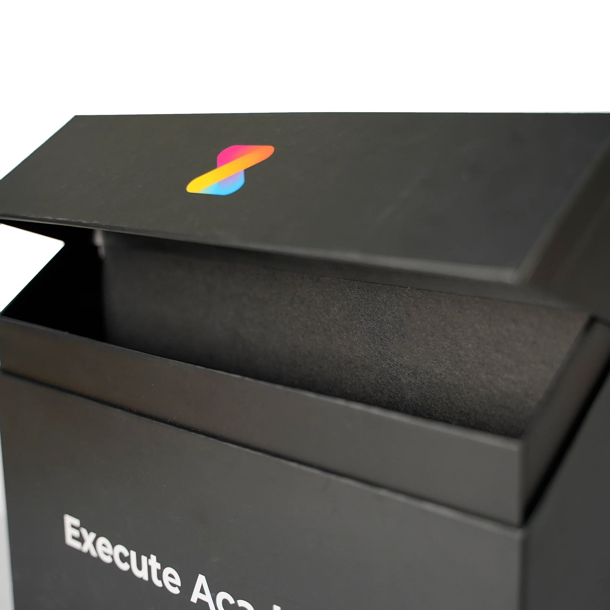 Customize black luxury big gift box book storage box cardboard packaging box for brochure business with cover