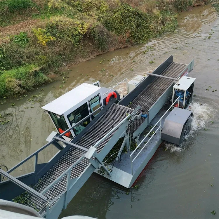 Лодка для сбора морских сорняков сборщик водных очистки водной