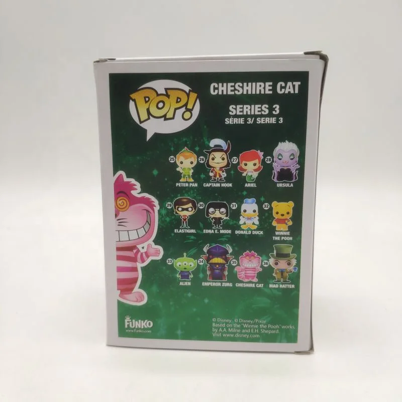 Funko Pop 35# CHESHIRE CAT 36# MAD HATTE Action Figure Toys Vinyl Figurine Collection Model Doll Gift Desktop Ornament Wholesale