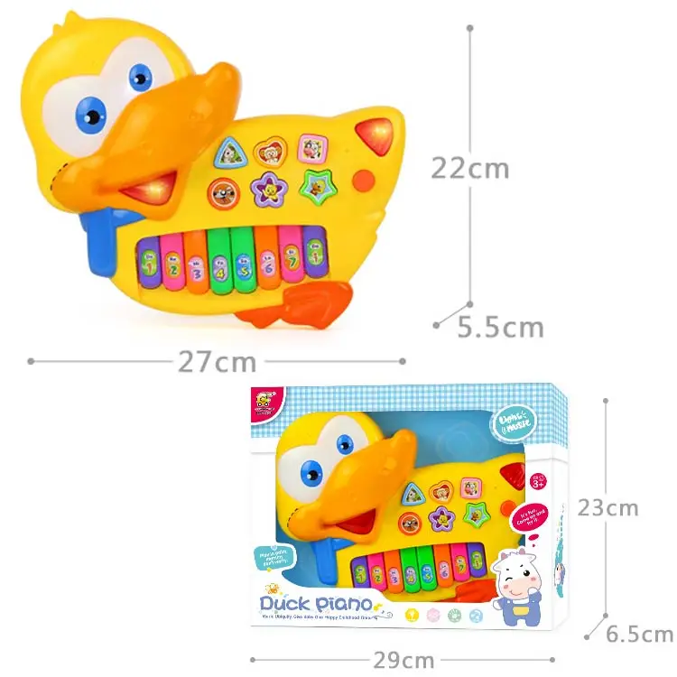 ChuangFa toys Wholesale Musical Instruments Kids Electric Keyboard Cartoon Duck Shaped Piano Animal Shape