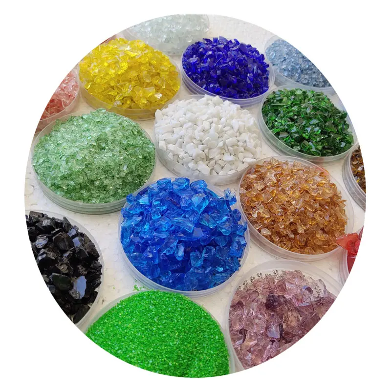 Glass sand for landscaping art colored glass sand bottled colored sand