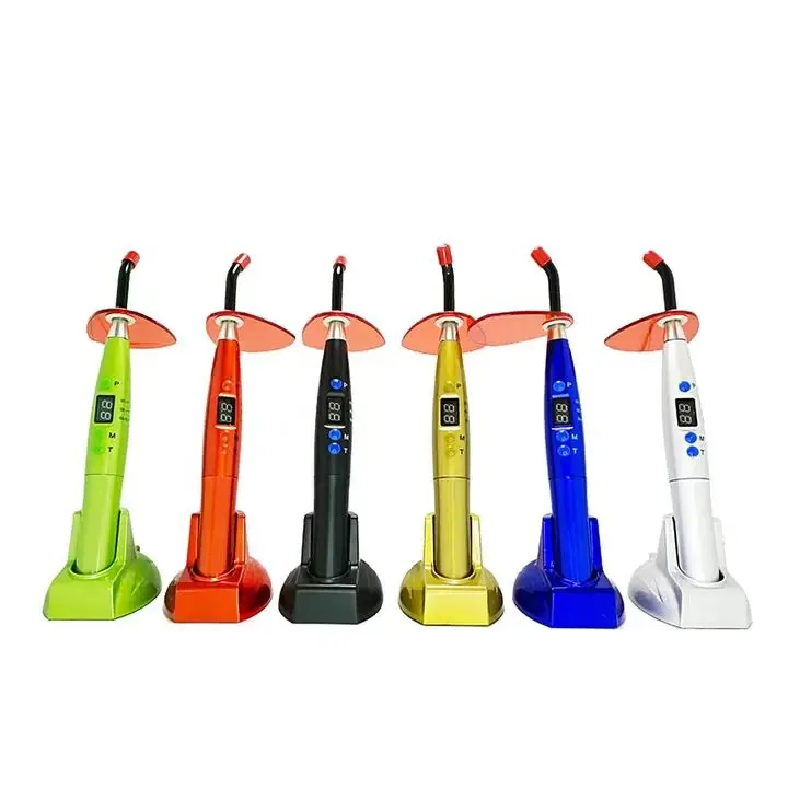 High quality colorful Plastic dental LED curing light wireless dental lamp with high power