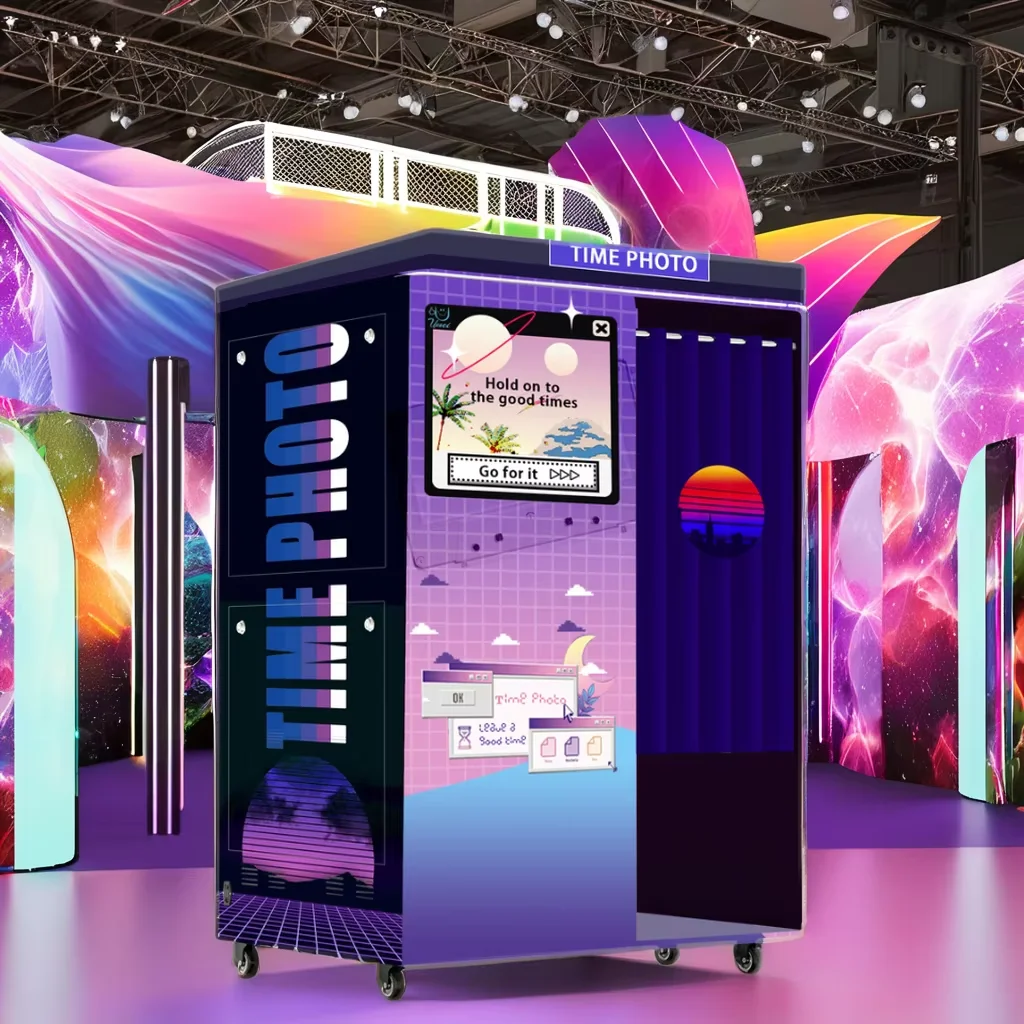High Quality Portable Photo & Video Booth for Business  Wedding Events  Degree Tempered Glass Compatible Cameras iPads SLRs
