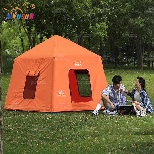 Custom Manufacturing Outdoor Air Beam Pole Support Tent Inflatable Air Tube Frame Camping Tent with Over-Pressure release Valve