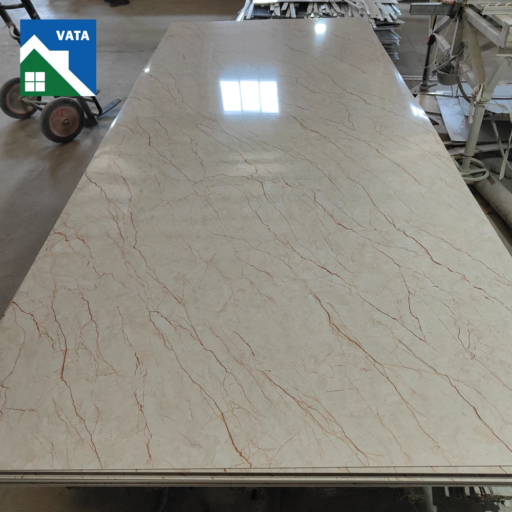 High Quality UV Coating High Gloss Plastic Wall Panel Boards PVC UV Marble Sheet