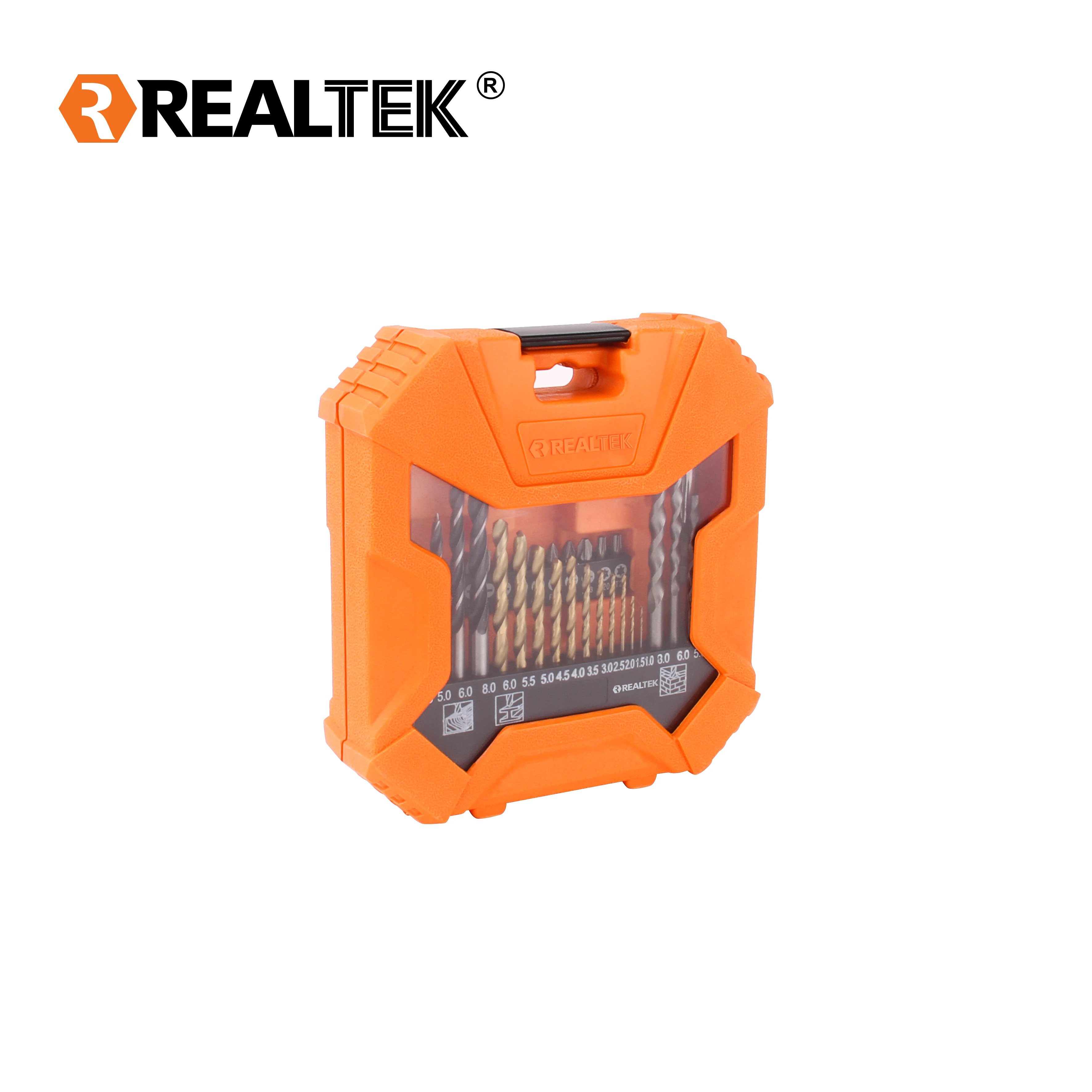 Realtek, 32 шт., аксессуары для электроинструментов, титановые сверла, деревообрабатывающие сверла