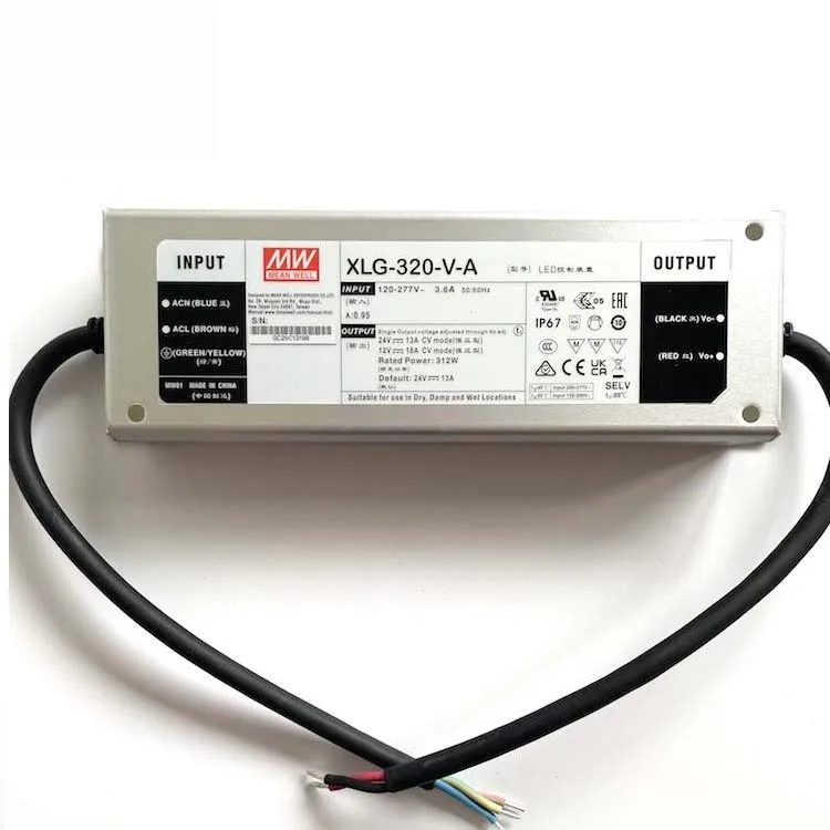 Meanwell XLG-320-M-A XLG-320-M-Ab 320 Вт 2800Ma Class2 защита Pfc высокая эффективность IP67 Водонепроницаемый 320 Вт светодиодный драйвер