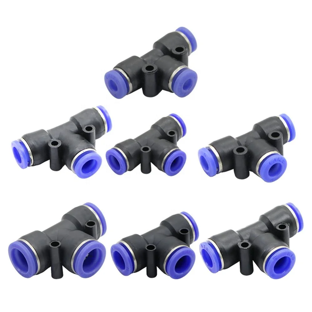 4/6/8/10/12/14/16mm Slip-lock Three Way Quick Connector Garden Irrigation Hose Splitter Connector Pneumatic Pipe Fittings