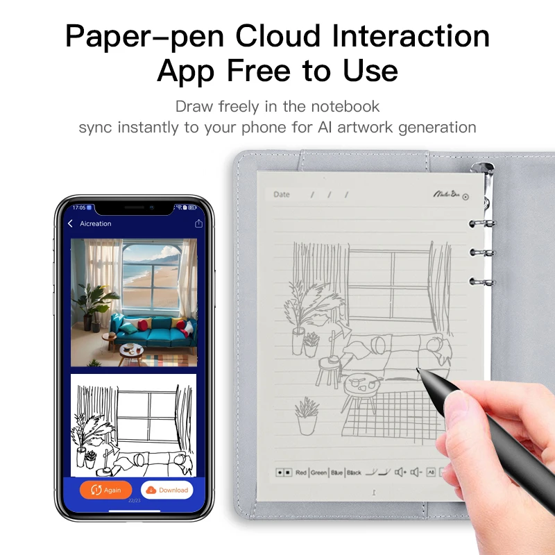 Factory Price Smart Notebook Designer Drawing AI Generated Rendering Picture Translation Function Smart Pen With Lock And App