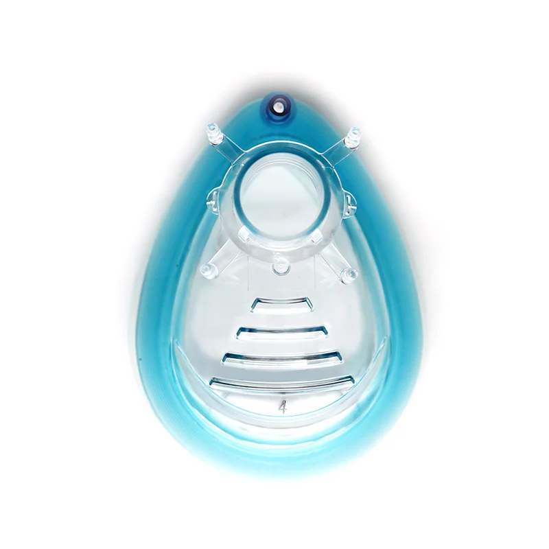 
Easy To Operate With One Hand Transparent And Blue Oxygen Mask For Anesthesi 