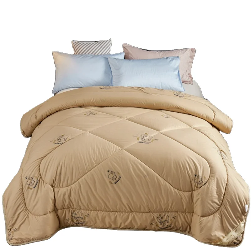 Super Soft Luxury Satin Warm Winter Quilt Bedding Sheep Australian Wool Comforter