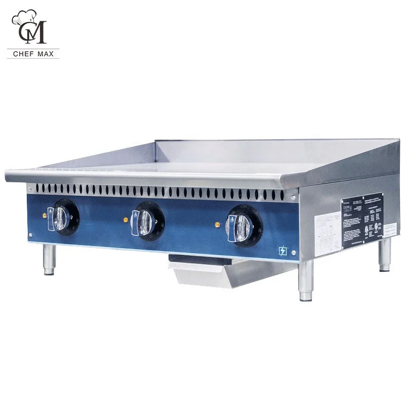 CHEFMAX  Hot Sale  Gas Griddle For Sale Asian Griddle With Stand Commercial Pancake Griddle